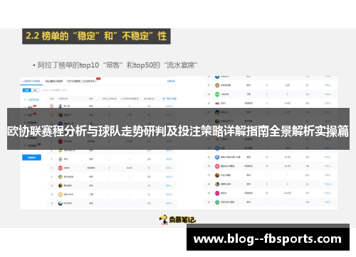 欧协联赛程分析与球队走势研判及投注策略详解指南全景解析实操篇